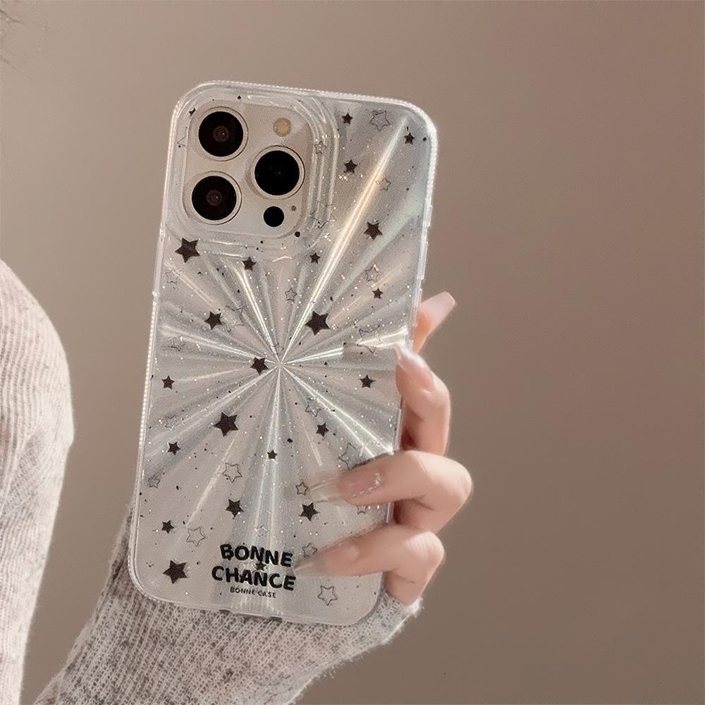 Aurora Ins Black Star Phone Case Apple 15pro Max Suitable for Iphone13 Anti Fall 16 Sweet Cool 14 Hard