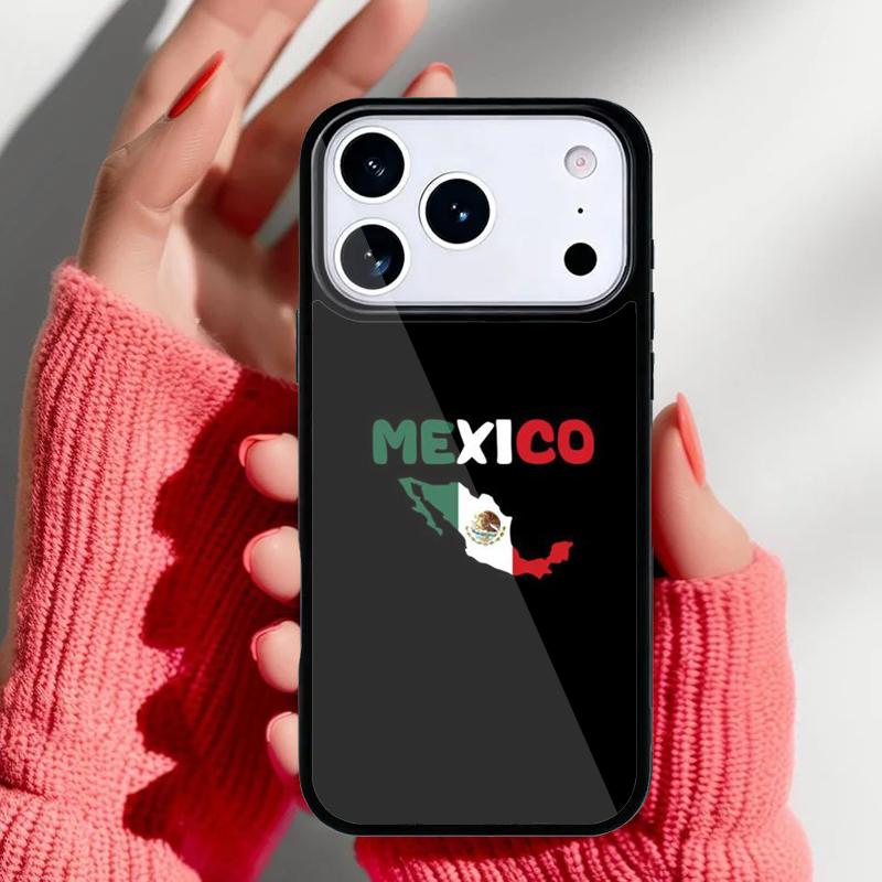Mexico Flag Phone Case for iPhone 17 Air 16e 15 14 13 Pro Max Back Cover for 12 11 Pro Coque