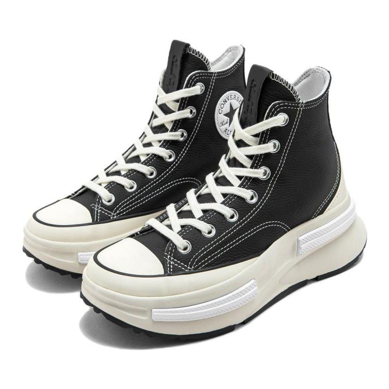 Converse Run Star Legacy CX Espadrillas Alte in Pelle Vintage Unisex Nero