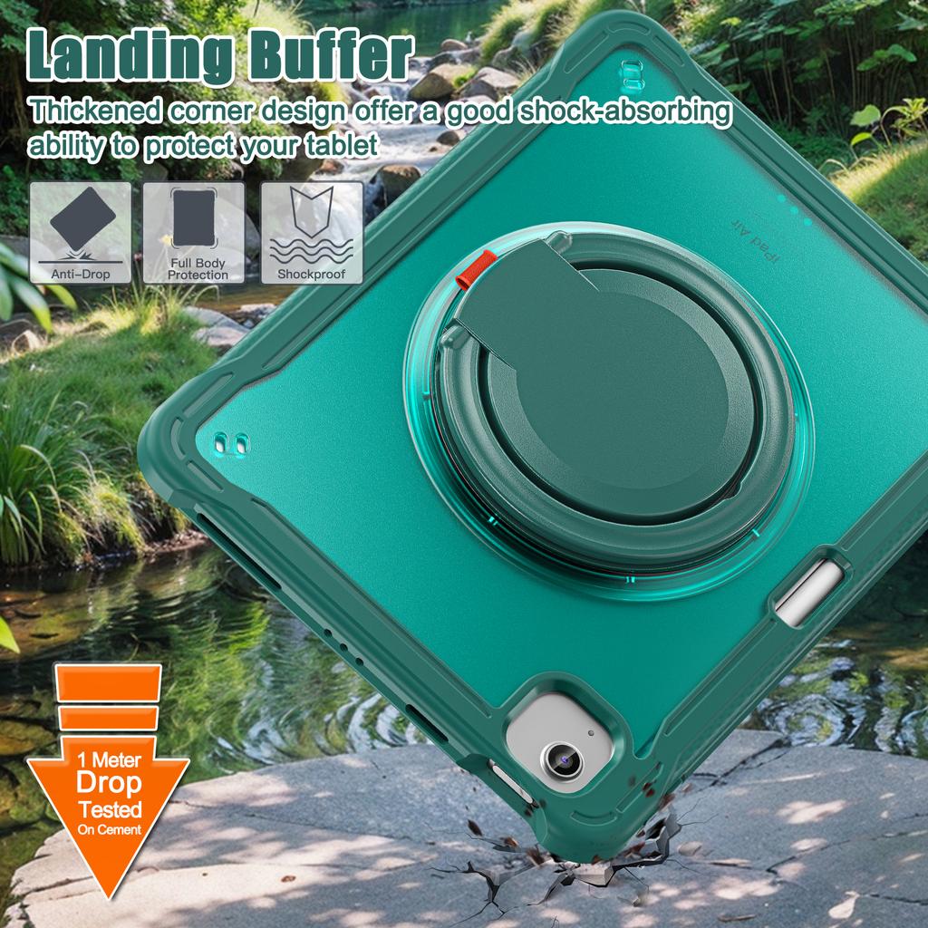 For iPad Air 11 (2025)/(2024)/Air (2022)/(2020)/Pro 11 (2022)/(2021)/(2020)/(2018) Case Rotary Kickstand Tablet Cover