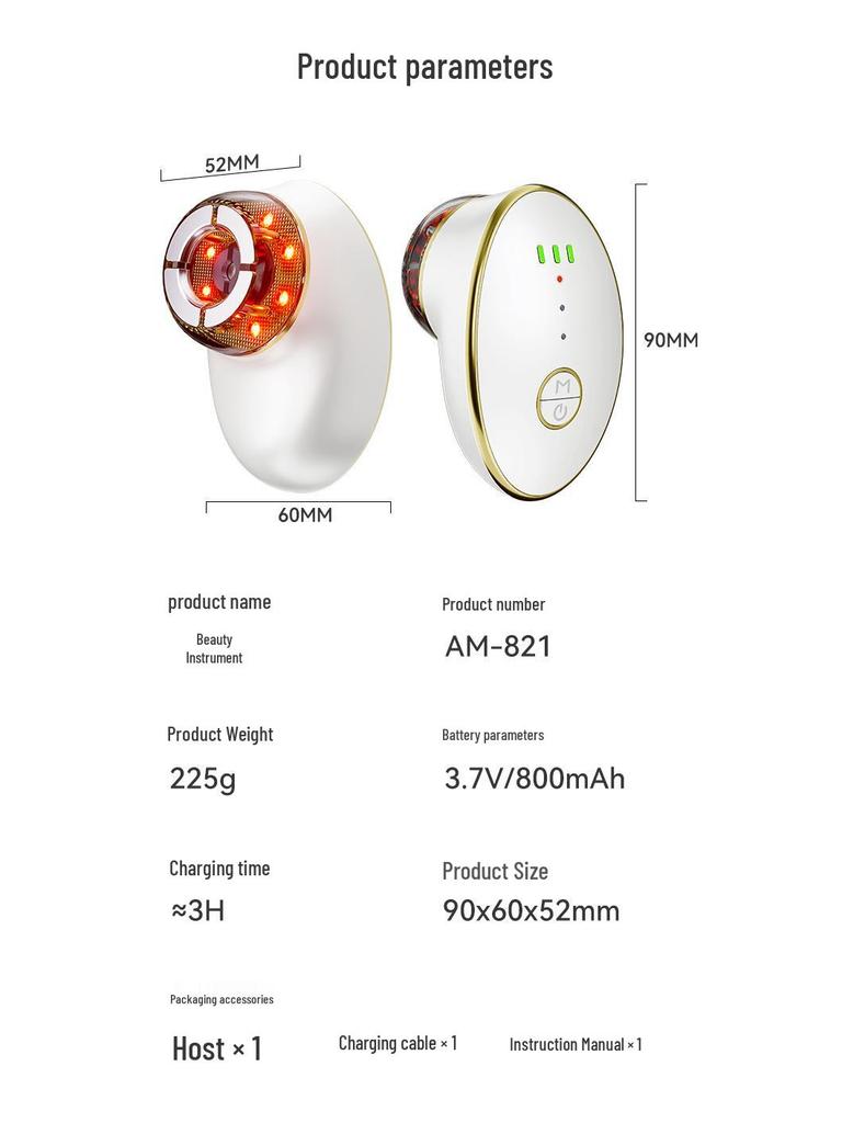 Face Lifting Massage & Beauty Instrument with Microcurrent and Light Therapy
