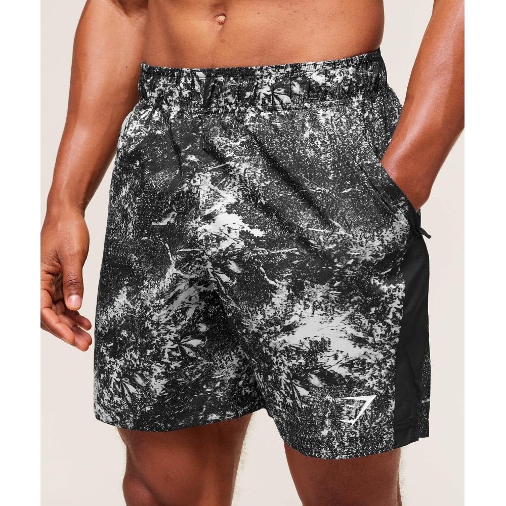 Gymshark Sport  7  Shorts Metal Grey Black A1b3l Gdn4