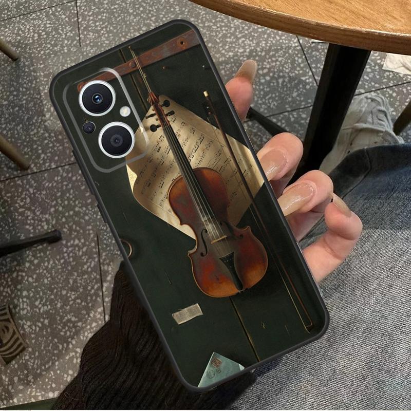 Music Violin For OPPO Reno 10 11 12 13 14 Pro 7 8 Lite 8T 11F 12F 13F 14F OPPO Find X8 X9 X5 X6 Pro Case