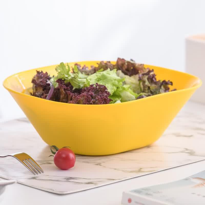CHAHUA Square Plastic Salad Bowls (Set of 2)