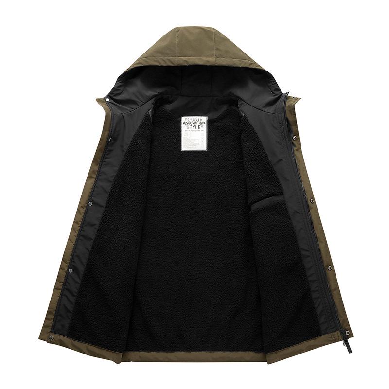 Men's Plus Size Winter Velvet Workwear Jacket, Thick & Loose Fit for Trendy, Extra Fat Sizes