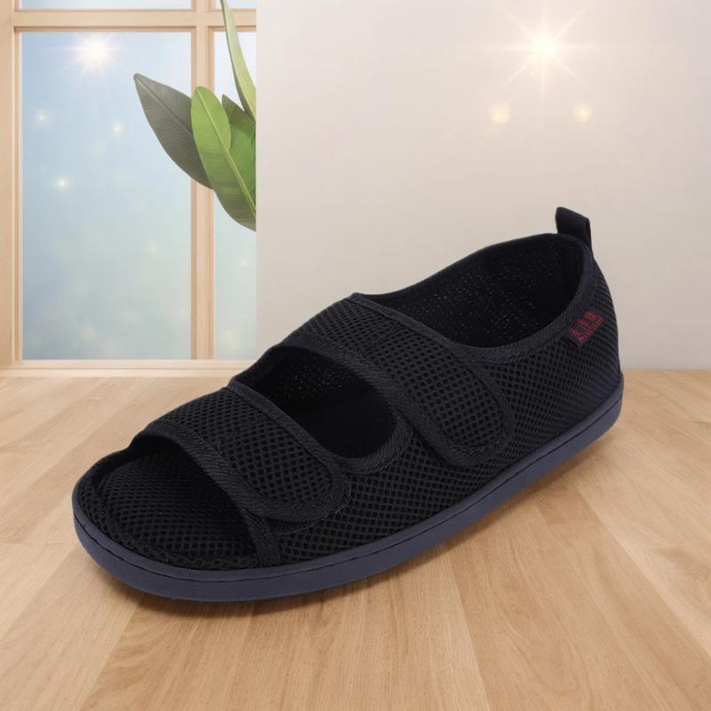 Diabetic Sandals Adjustable Hook Loop Walking Sandals Wide Feet Swollen Shoes Elderly Swelling Sensitive Feet