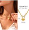 Sliding Water Droplet Pendant Necklace for Women, Waterproof Tear Pendant Necklaces, Gold Plated Stainless Steel Jewelry