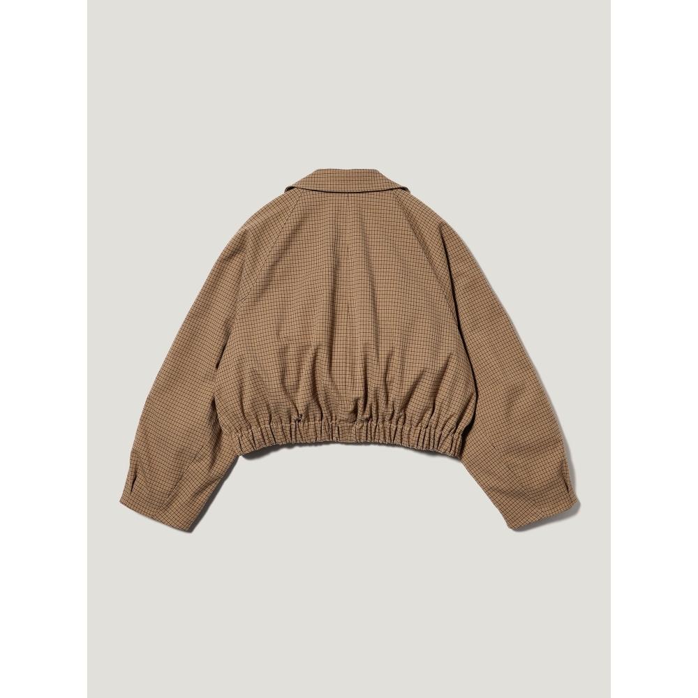 Gu By Uniqlo Short Trench Check Coat Rokh