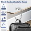 4/12Pcs Folding Bag Hanger Rack Portable Alloy Handbag Table Hook Non-Slip Multipurpose Purse Key Holder for Storage Accessories