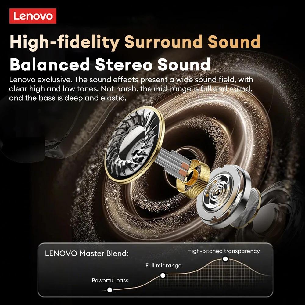 Original Lenovo LE207 TWS Wireless Bluetooth 6.0 Earphones LED Digital Display Travel Sports Headphones Low Latency HIFI Audio Comfort