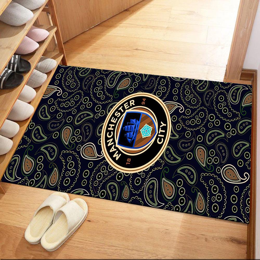 Manchester City Floor Mat Design For Living Rooms Entryway Dining Room Hallway Antislip Carpet Decorate Offices Perfect Birthdaychristmas Gift Idea