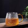 330ml Household Large Capacity Hot Tea Mug Creative Water Cup Hammer Pattern Glass Cup Heat Resistant Coffee Cup Holiday Gifts