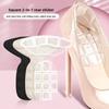 GEL 2-in-1 Rear Sticker High Heels, Soft and Anti-wear and Anti-wear Heel Pad, Size Adjustment Granular Massage Half Size Pad