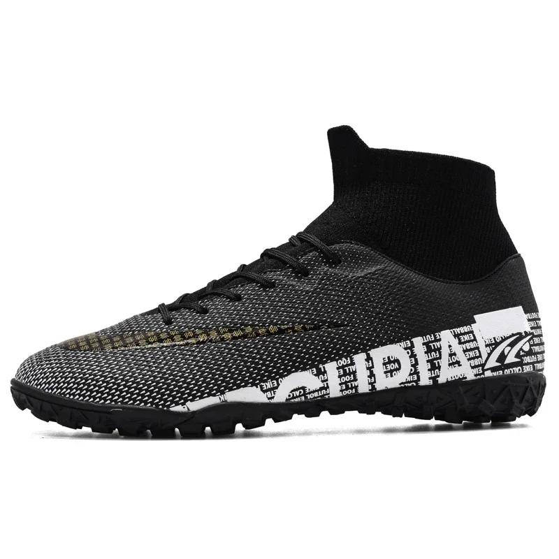Men Soccer Shoes TF/FG High/Low Ankle Football Boots Male Outdoor Non-slip Grass Multicolor Training Match Sneakers Size 35-45
