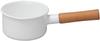 Nodahoro Milk Pan 12cm Enamel Gas Stove Only Pot Made In Japan Couleur White One-Handed CL-12MW