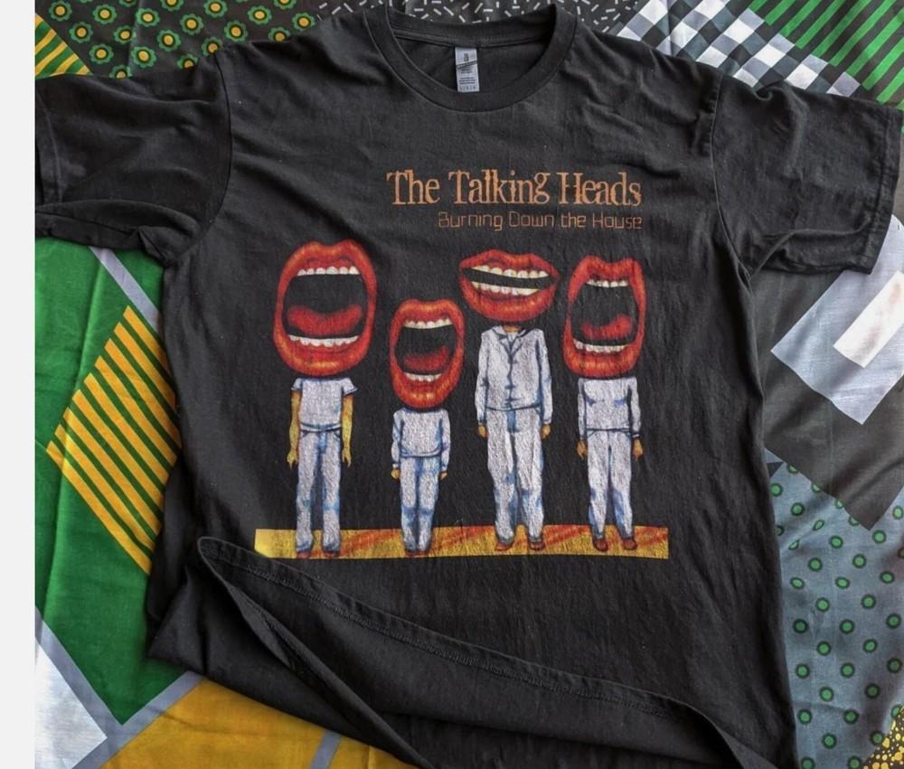 Talking Heads Burning Down The House Black Unisex Tshirt Reprint
