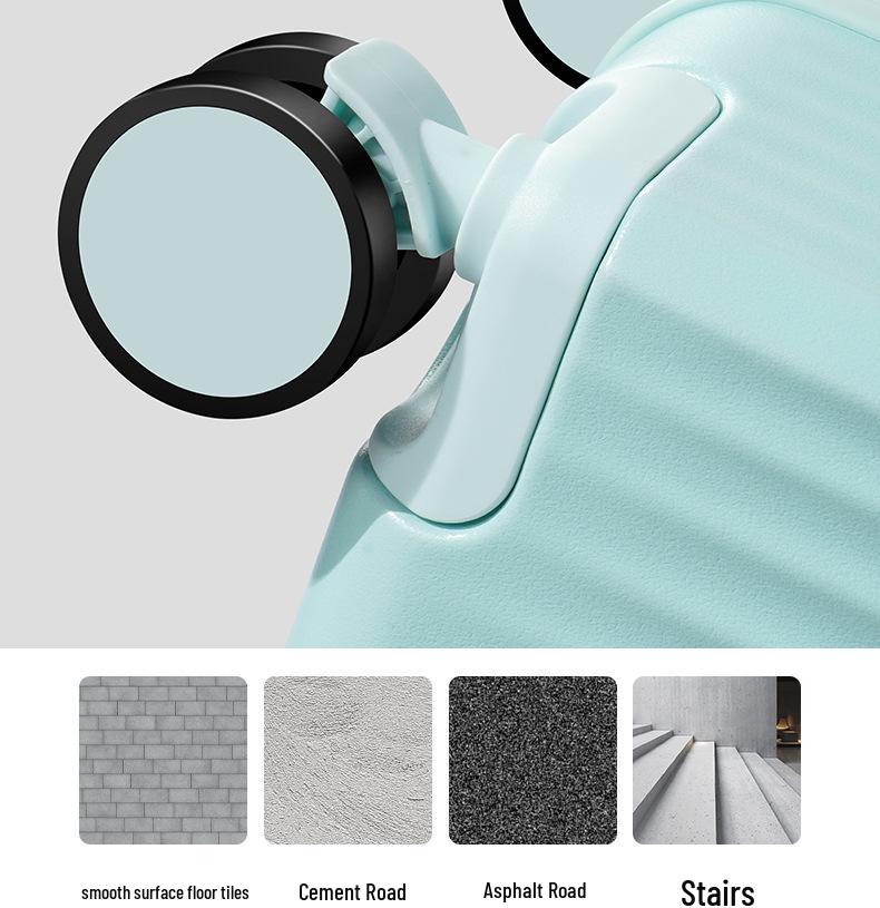 20-inch Front-Opening Multifunctional Suitcase with Combination Lock for Men and Women