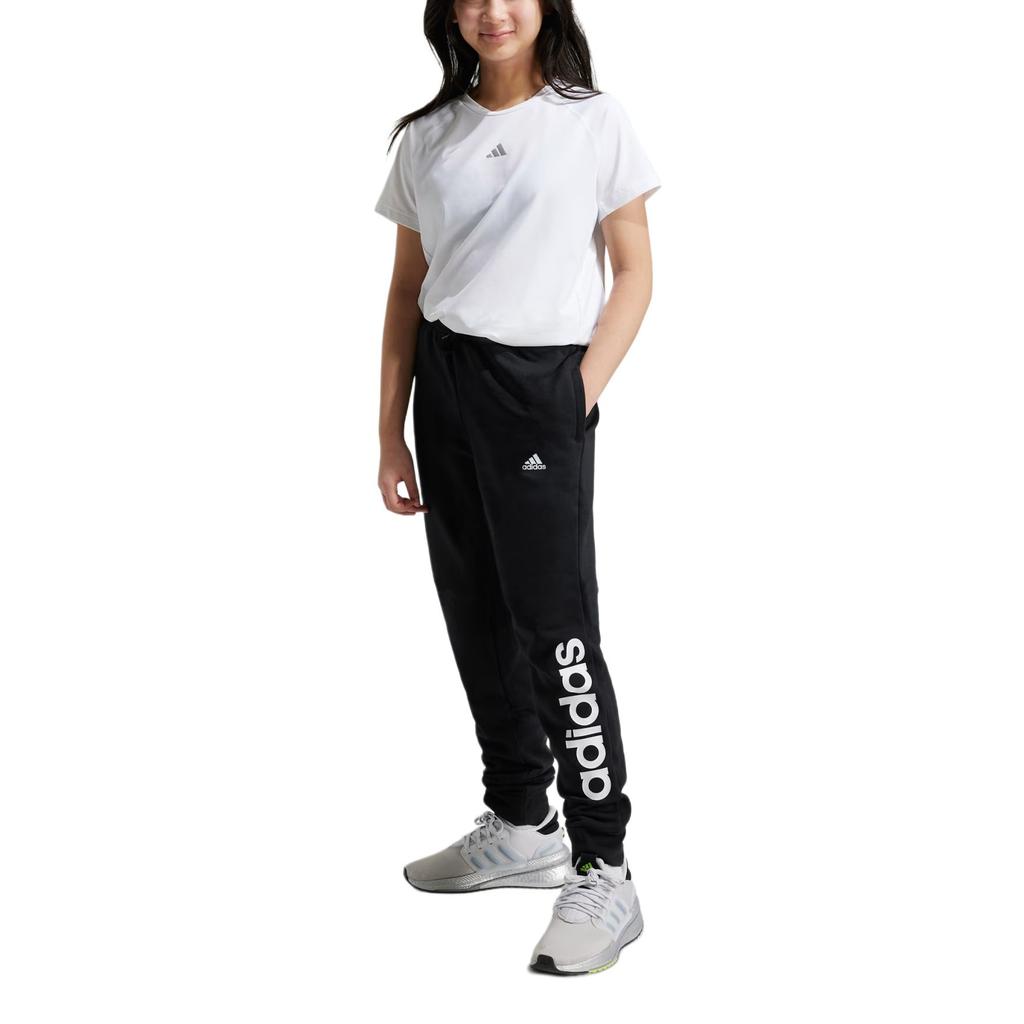 Детские вязаные спортивные штаны Adidas для мальчиков и девочек, черные, IB8907