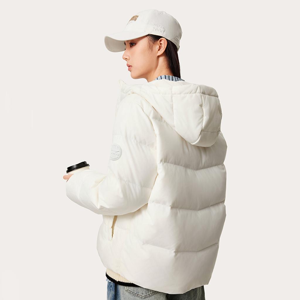 Li Ning Sports Life Collection Down Jacket Women's Ivory AYMU040-1