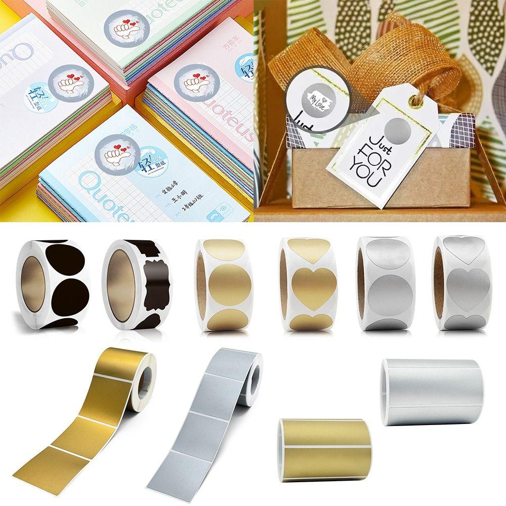 300pcs/Roll Self-adhesive Scratch Labels Stickers 2.5cm DIY Scratch Stickers  Party Supplies