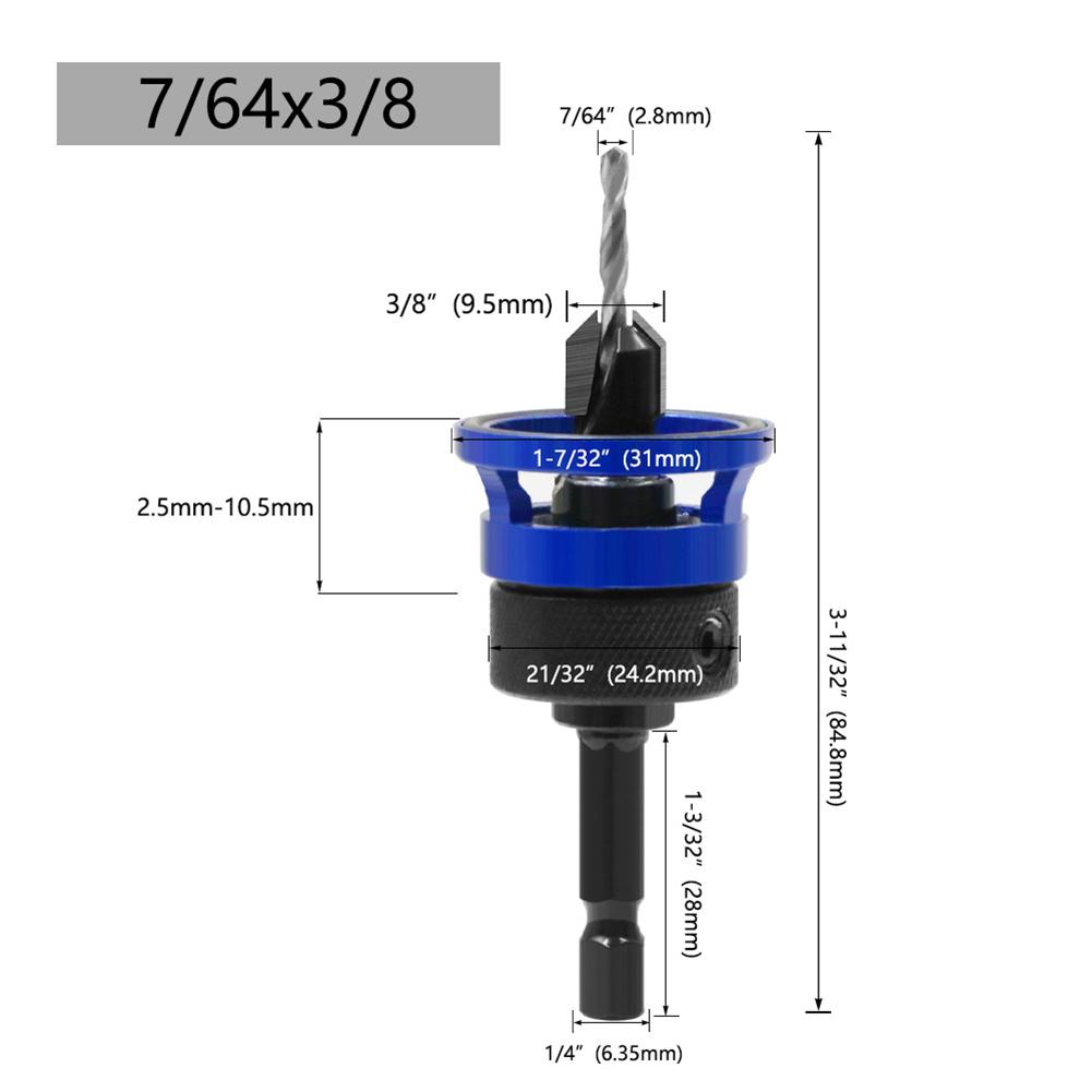 Handmade Drawers Countersink Drill Anti Kickback Drill Bit Router Bit Router Bit Anti Kickback Design Carpentry Tool