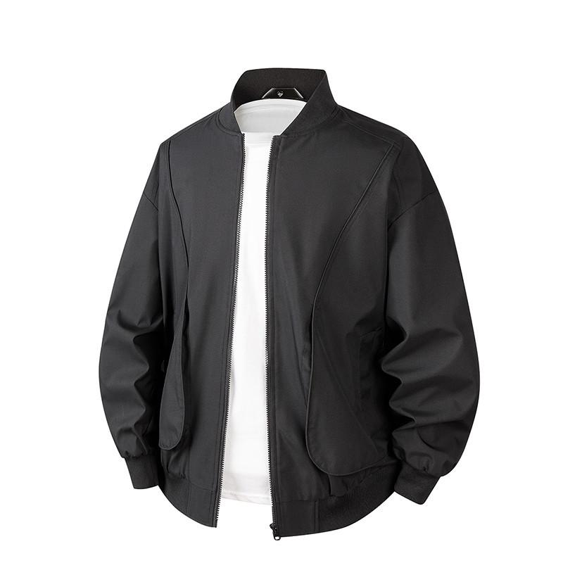 Spring New Stand Collar Simple Versatile Fashion Casual Handsome Baseball Collar Jacket Men's Top