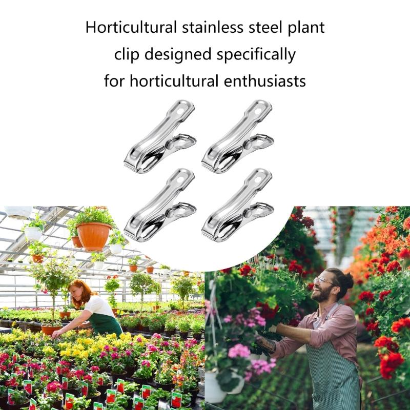Garden Clamps 40/120 Pack Metal Strong Greenhouses Clip Set for Plant Covers and Shade Fabrics