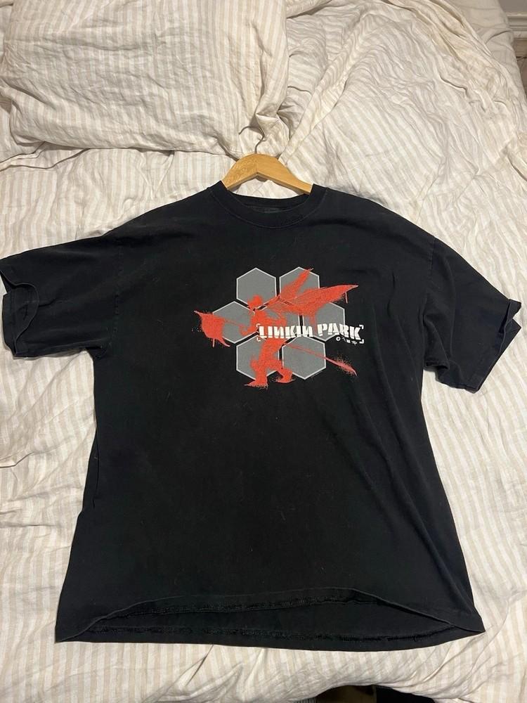

Linkin Park Shirt Black Hybrid Theory Vintage Y2K Band Double Sided Unisex T-Shirt XXXXL