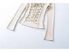 2025 Stylish Crisscross Tie-Up Long Sleeve Slim Fit Shirt for Women
