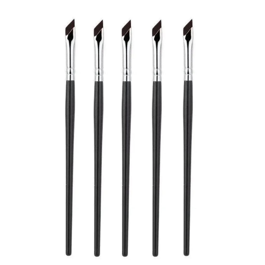 2pcs Eye Shadow Brush Ultra Thin Sickle Diagonal Makeup Brush Horizontal Silkworm Brush Eyebrow Brush