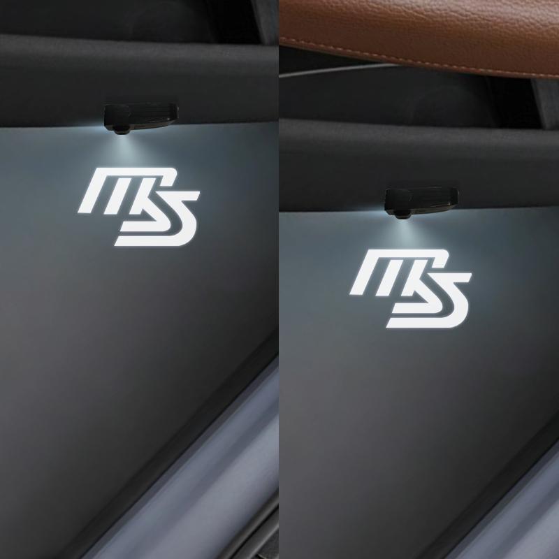 1/2Pcs MPS MS Logo Car Door HD LED Lamps Projector Courtesy Welcome Lights For Mazda 3 6 Axela Atenza Demio CX5 CX7 MX3 MX5 RX8