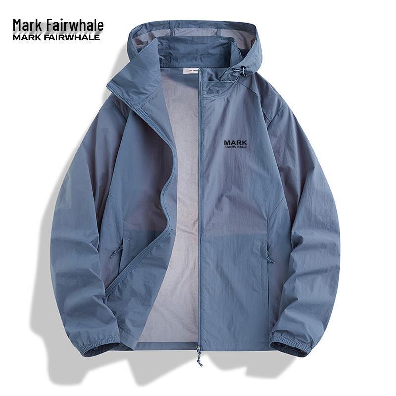 MARK FAIRWHALE Men s UPF50+ Ice Silk Sun Protection Hoodie Jacket 4XL