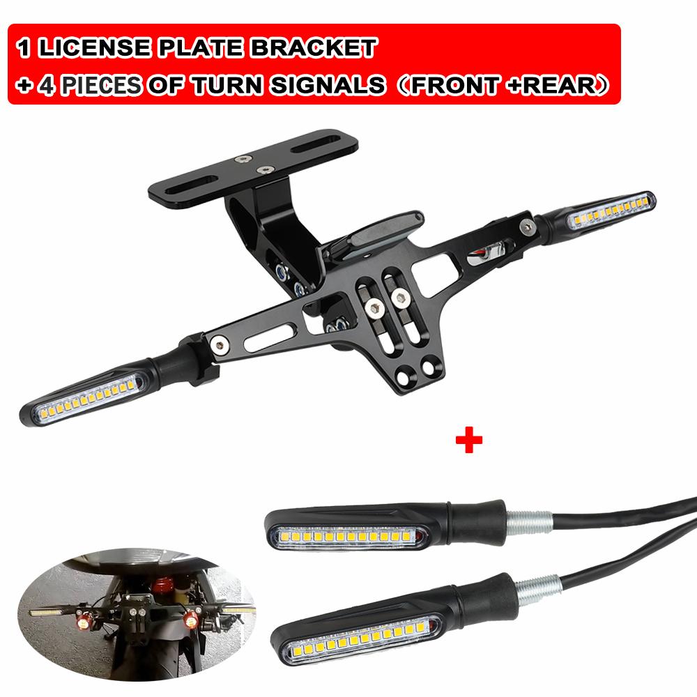 For Yamaha MT-07 MT-09 MT07 MT09 MT10 MT01 Motorcycle Accessories Rear License Plate Holder Bracket Turn Signal Lights Support
