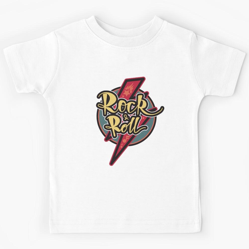 Rock and Roll Power Typography Kids T-Shirt 130