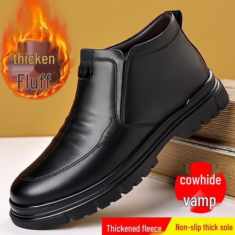 

Martin Men s 2025 Casual Leather Round Toe Boots - Warm, Durable, Versatile, Plus Velvet Lining. 42