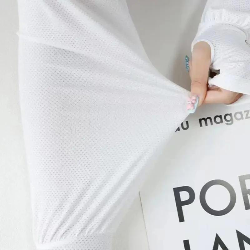 Large Size Ice Sleeve Gloves Women'S Summer Driving Sun Protection Arm Sleeves Loose Breathable Arm Guard Uv Outdoor