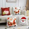 Merry Christmas Santa Claus Cushion Cover For Pillow Printing Sofa Decoration Home Car Room Coffee Shop Office Nordic Simplicity