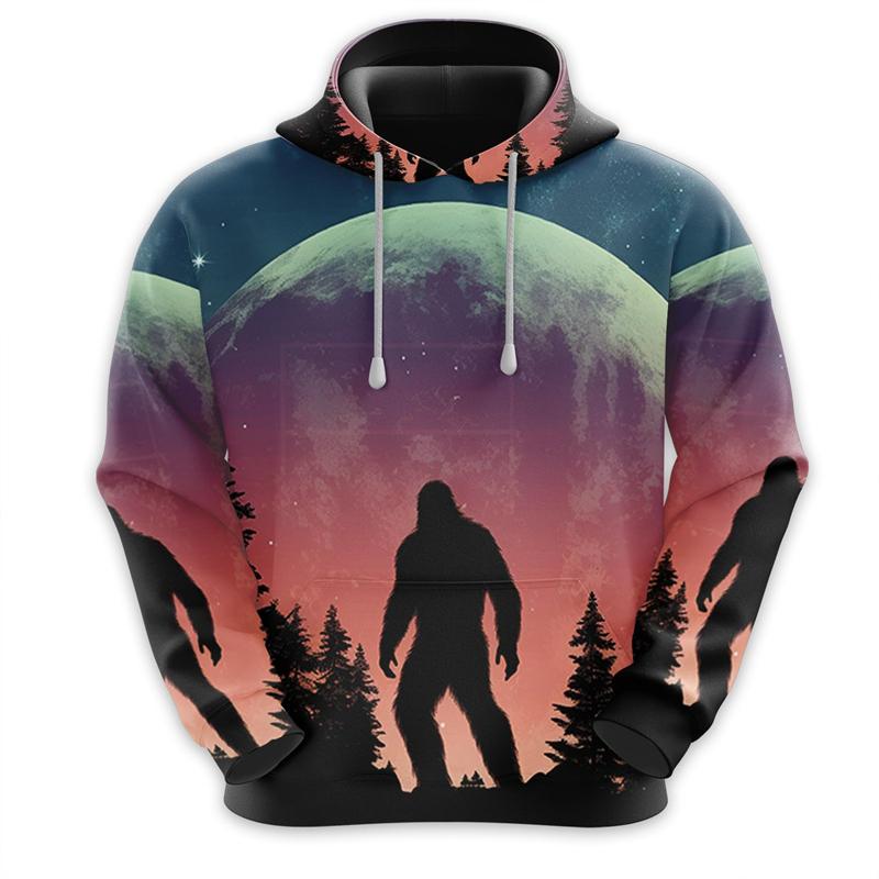 Bigfoot Love Graphic Sweatshirts Harajuku Fashion Sasquatch Hoodies For Men Clothes Big Foot Women Tracksuit Y2k Boy Pullovers