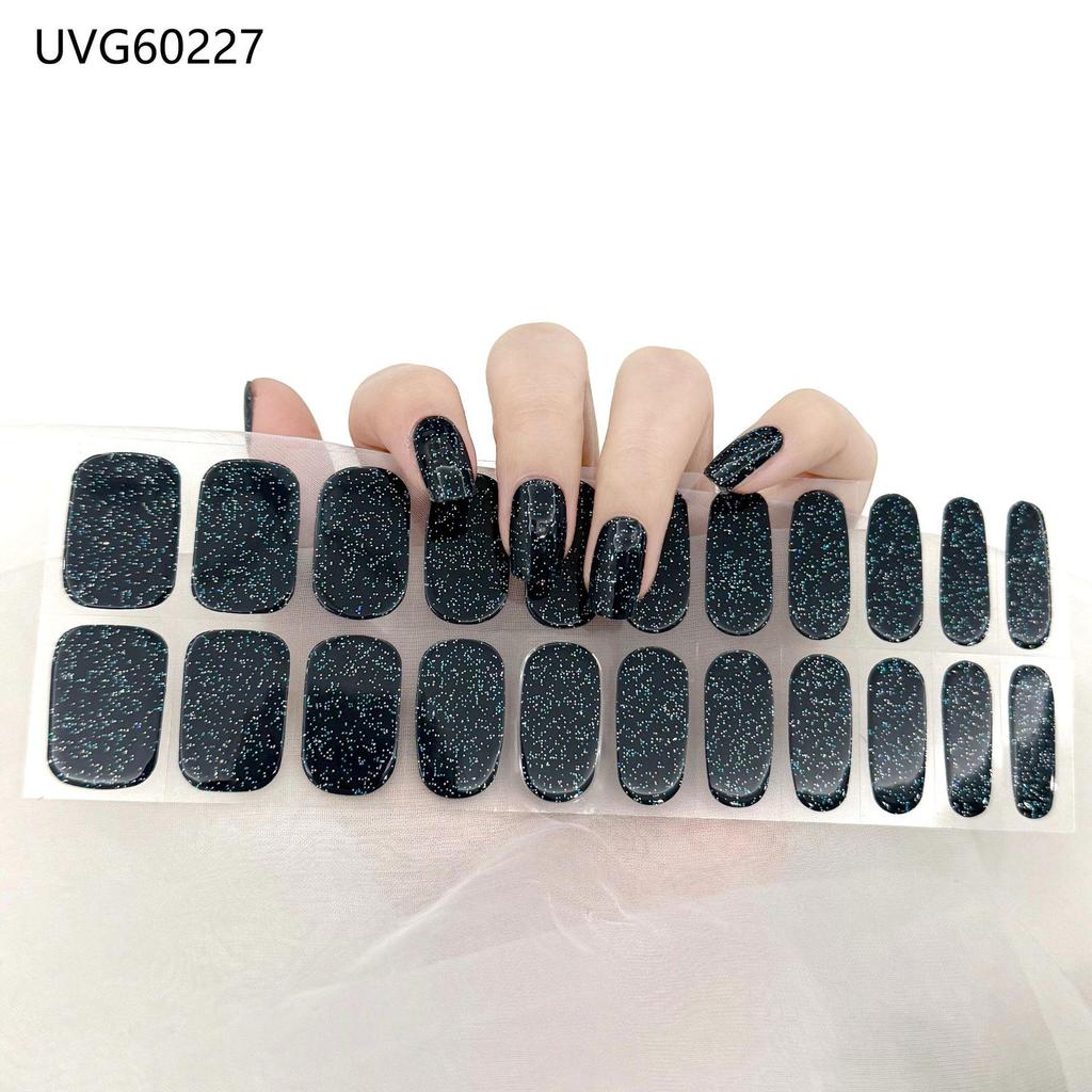Transparent Nude UV Gel Nail Art Stickers: Semi-Cured, Semi-Baked Manicure Sheets