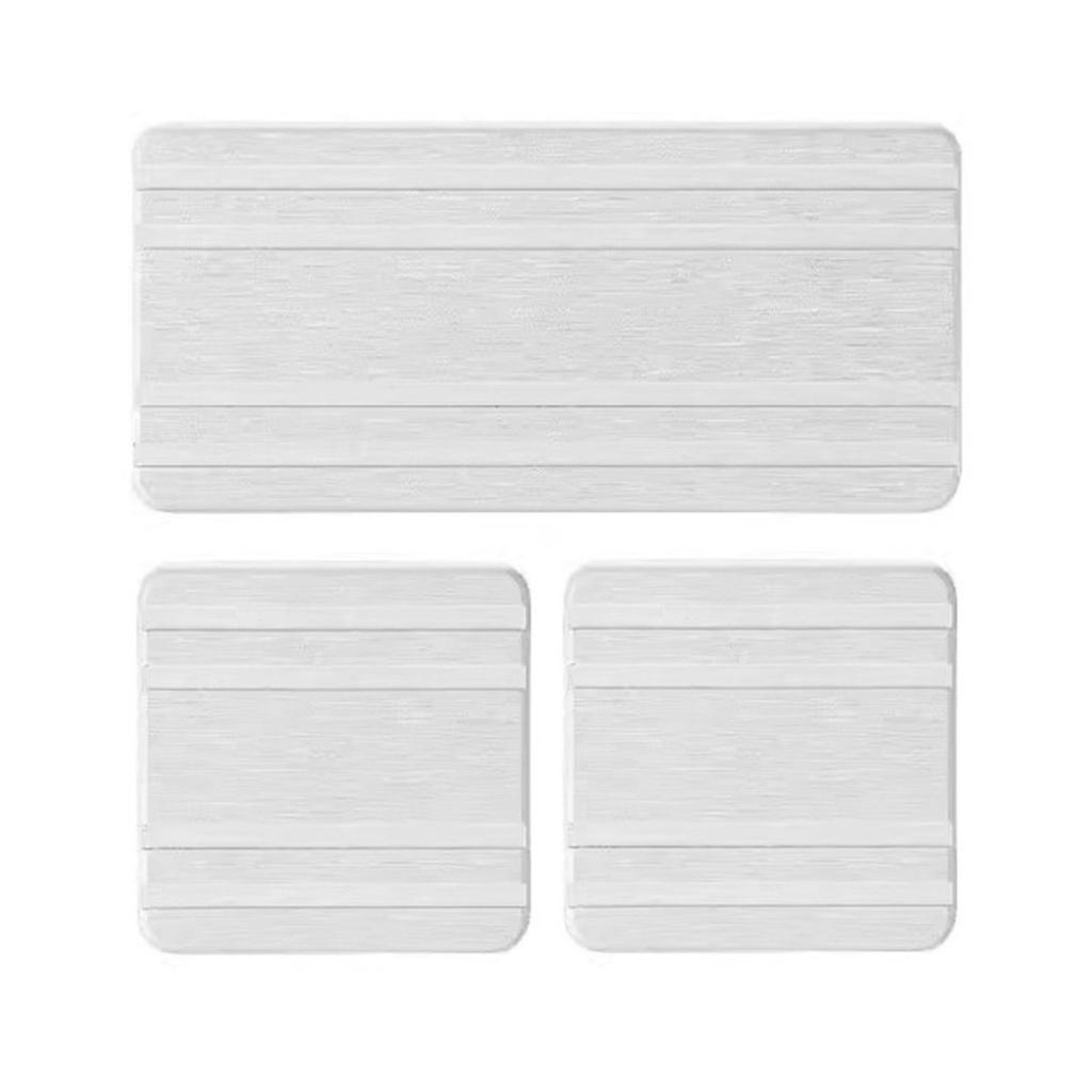 3Pcs Water Absorbing Stone Tray Diatomite Coasters Drying Tray For Sink Bathroom