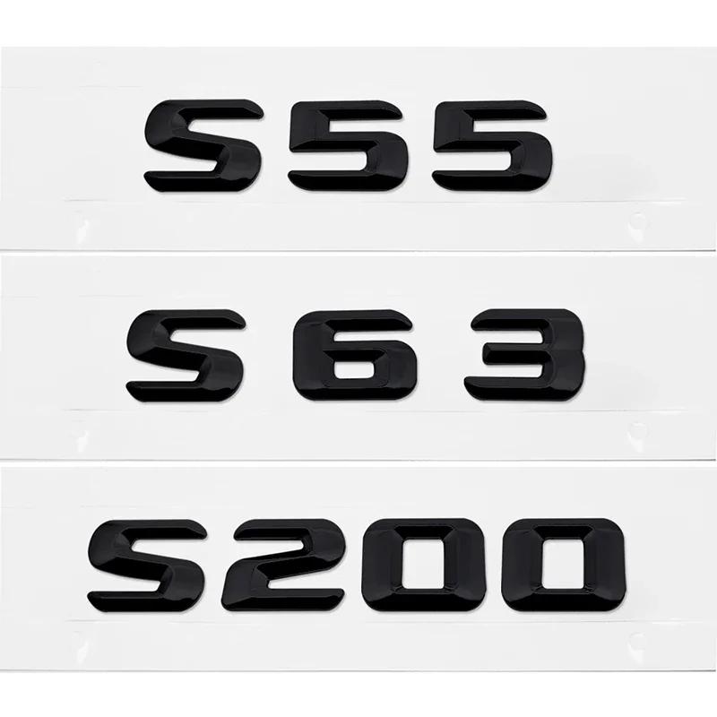 Car Tail Box Letters Stickers 3D Rear Trunk Badge Emblem Decal for Mercedes Benz S55 S63 S200 S220 S250 S260 S300 S320 S350