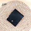 Jeans Pocket Wallet Slim Faux Leather Wallet, Retro Snap Button Bifold Durable Men Portable Card Holder for Women