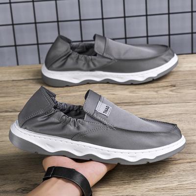 Ice Silk Cloth Trend British Casual Cloth Shoes Trendy Korean Version Lightweight Flat Bottom All-match Slip-On Slip-on Shoes for Men