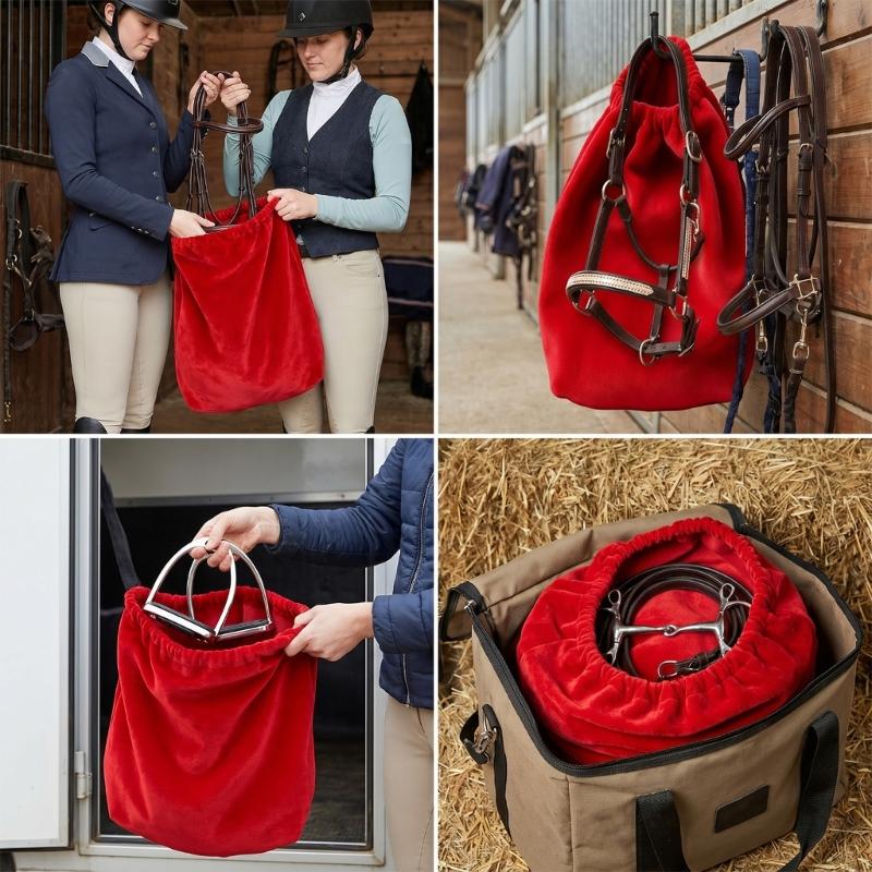 Englische Steigbügelabdeckung für Pferdesättel, Steigbügeltasche aus Fleece zum Schutz vor Kratzern und Beschädigungen bei der Lagerung