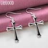 925 Sterling Silver Cross Earrings Wedding Jewelry