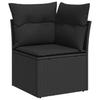 Vidaxl 5-Cz. Conjunto de Muebles de Jardín, Cojines, Ratán Negro PE