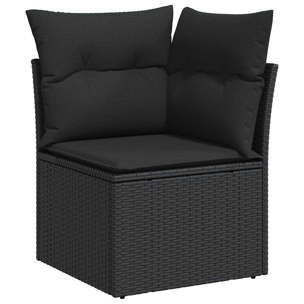 Vidaxl 5-Cz. Conjunto de Muebles de Jardín, Cojines, Ratán Negro PE