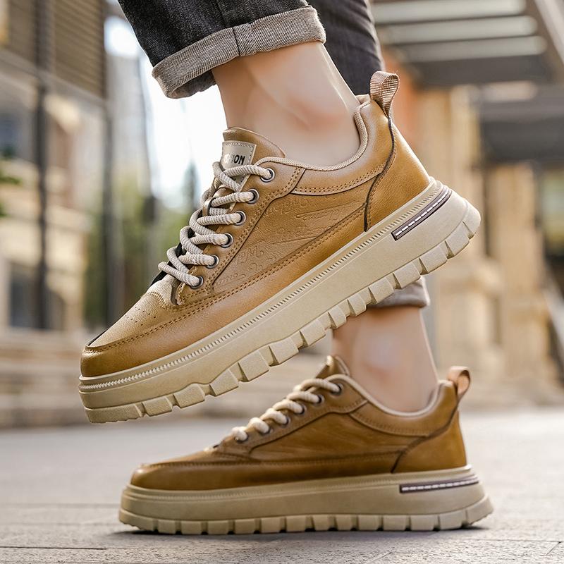 New Men's Classic Fashion Low Top Thick Sole Skateboarding Shoes Comfortable Soft Sole Basketball  Sneakers