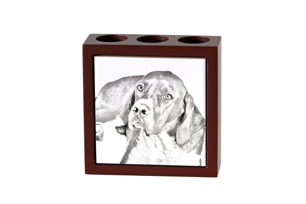 English Pointer I – Pen holder with a dog, desk organizer with a print | Art-Dog