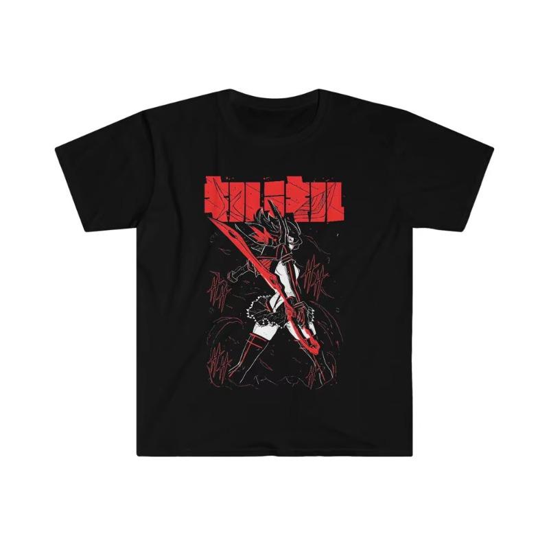 Trend Summer 2025 Cosplay Neutral Kill La Kill Ryuko Ryuko, Anime Ryuko Matoi Senketsu T-Shirt Soft Tee Kill La T Shirts for Men